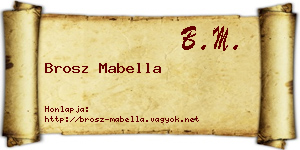 Brosz Mabella névjegykártya